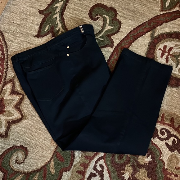 ST JOHN SPORT Size 16 Casual Career Dress Straight Leg Flatfront GOLD HW classic - Picture 16 of 16